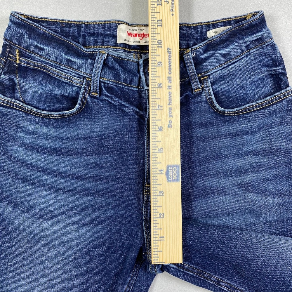Wrangler High Rise Fierce Flare Jeans Womens 2x30 Blue Denim Retro Western 70s - Picture 13 of 13